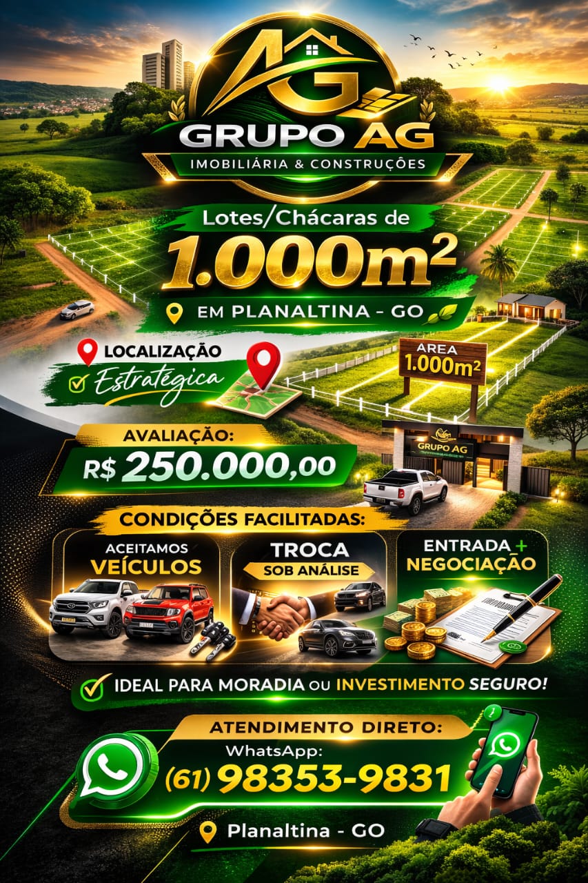 Anúncio Grupo AG lotes de 1.000 m²