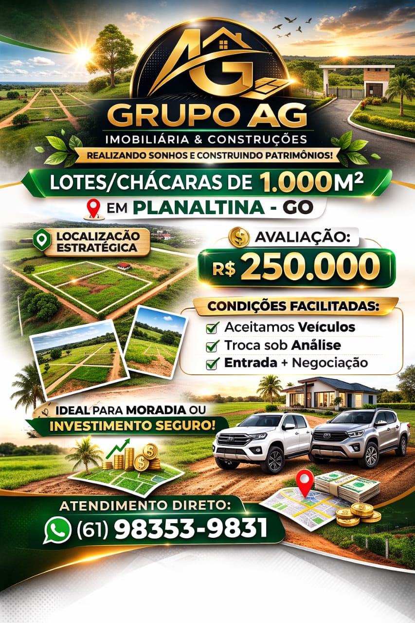Anúncio Grupo AG com condições facilitadas
